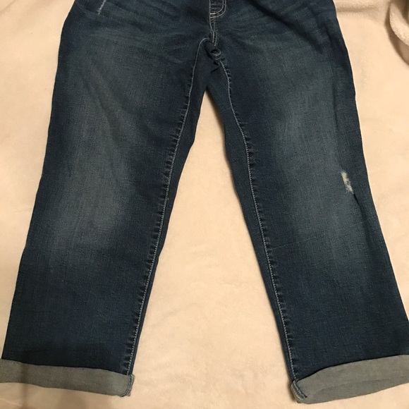 Maternity Indigo Blue Cropped Jeans - Picture 3 of 5